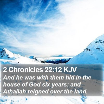 2 Chronicles 22:12 KJV Bible Verse Image