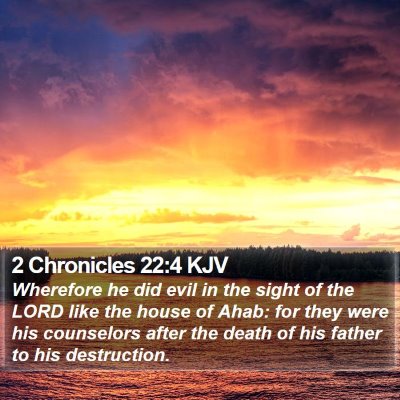2 Chronicles 22:4 KJV Bible Verse Image