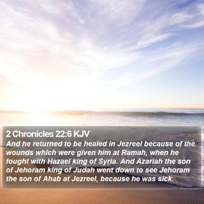 2 Chronicles 22:6 KJV Bible Verse Image