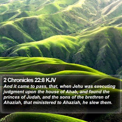 2 Chronicles 22:8 KJV Bible Verse Image