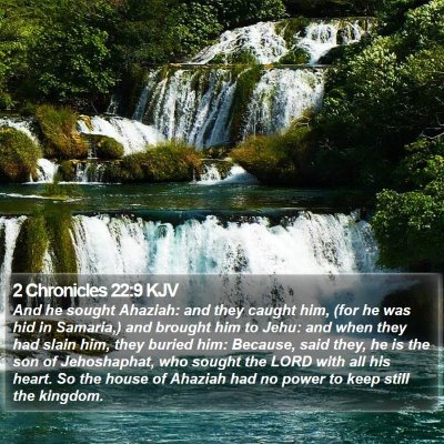 2 Chronicles 22:9 KJV Bible Verse Image