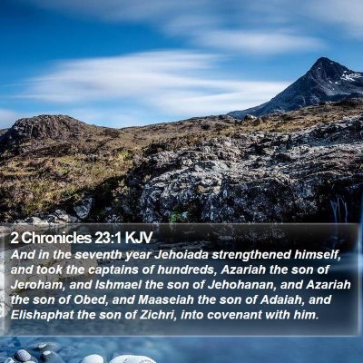 2 Chronicles 23:1 KJV Bible Verse Image