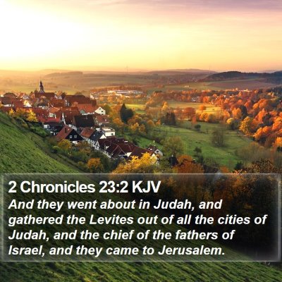 2 Chronicles 23:2 KJV Bible Verse Image