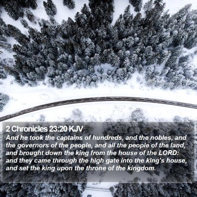 2 Chronicles 23:20 KJV Bible Verse Image