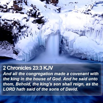 2 Chronicles 23:3 KJV Bible Verse Image