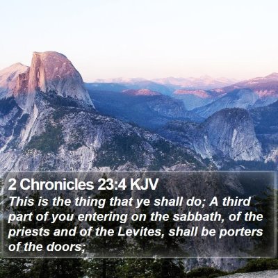 2 Chronicles 23:4 KJV Bible Verse Image