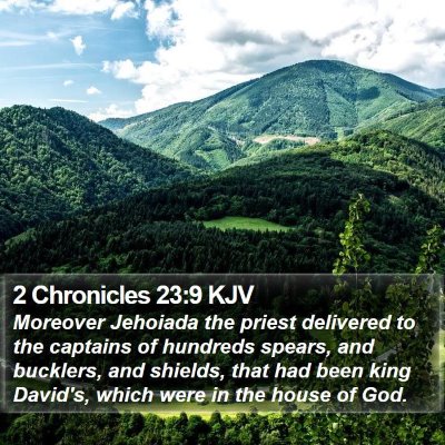 2 Chronicles 23:9 KJV Bible Verse Image