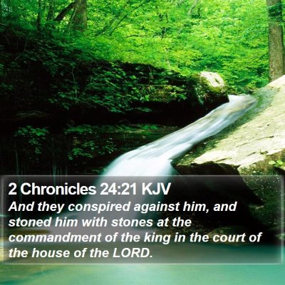 2 Chronicles 24:21 KJV Bible Verse Image