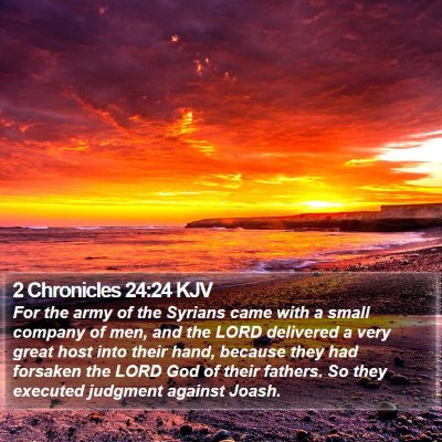 2 Chronicles 24:24 KJV Bible Verse Image
