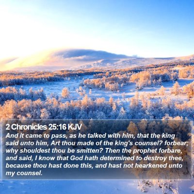 2 Chronicles 25:16 KJV Bible Verse Image