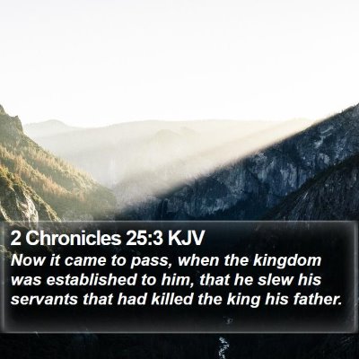 2 Chronicles 25:3 KJV Bible Verse Image