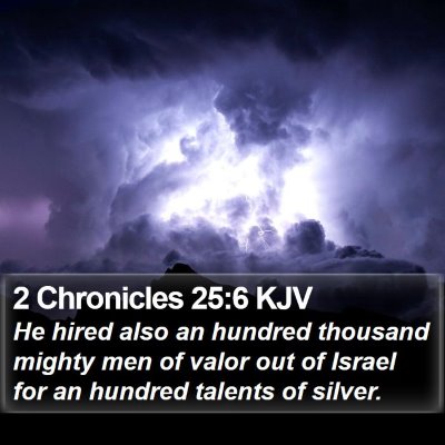 2 Chronicles 25:6 KJV Bible Verse Image