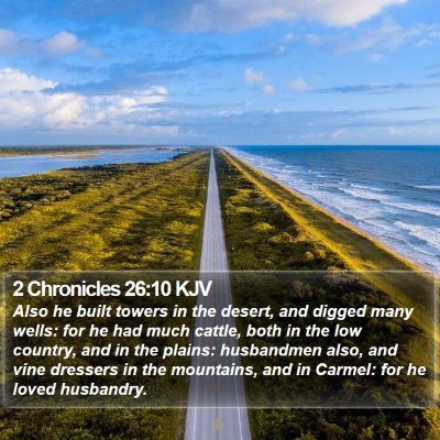 2 Chronicles 26:10 KJV Bible Verse Image
