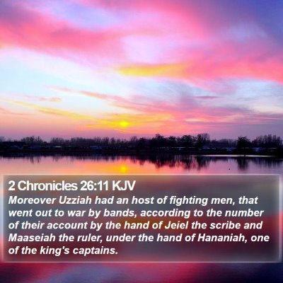 2 Chronicles 26:11 KJV Bible Verse Image