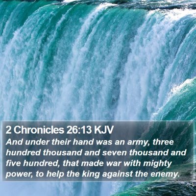 2 Chronicles 26:13 KJV Bible Verse Image
