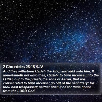 2 Chronicles 26:18 KJV Bible Verse Image