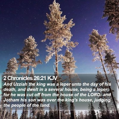 2 Chronicles 26:21 KJV Bible Verse Image