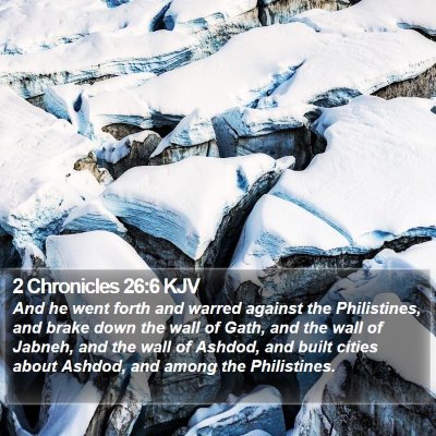 2 Chronicles 26:6 KJV Bible Verse Image