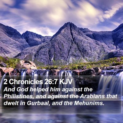 2 Chronicles 26:7 KJV Bible Verse Image