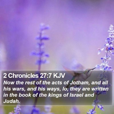 2 Chronicles 27:7 KJV Bible Verse Image