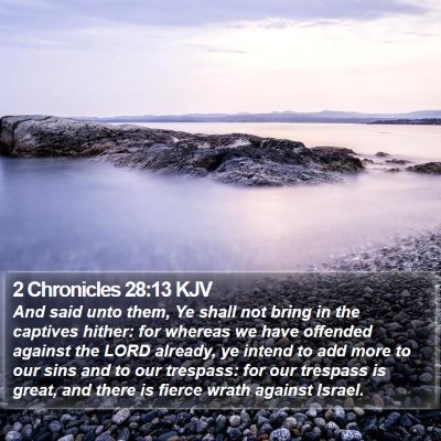 2 Chronicles 28:13 KJV Bible Verse Image
