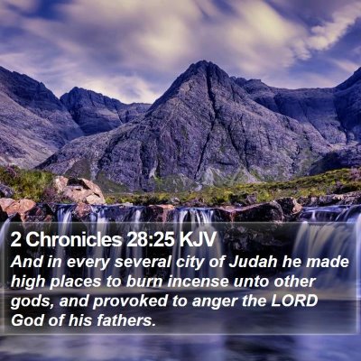 2 Chronicles 28:25 KJV Bible Verse Image