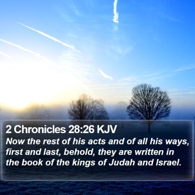 2 Chronicles 28:26 KJV Bible Verse Image