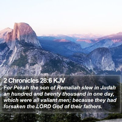 2 Chronicles 28:6 KJV Bible Verse Image