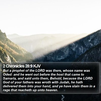 2 Chronicles 28:9 KJV Bible Verse Image