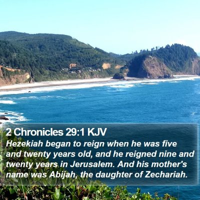 2 Chronicles 29:1 KJV Bible Verse Image