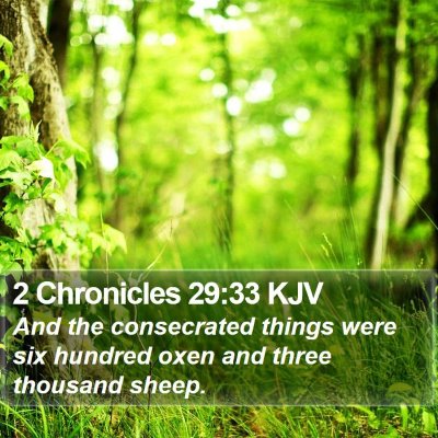 2 Chronicles 29:33 KJV Bible Verse Image