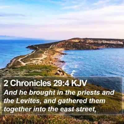 2 Chronicles 29:4 KJV Bible Verse Image