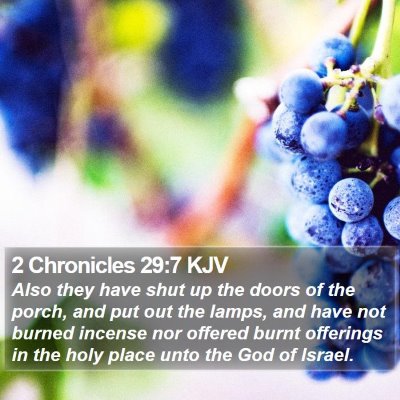 2 Chronicles 29:7 KJV Bible Verse Image
