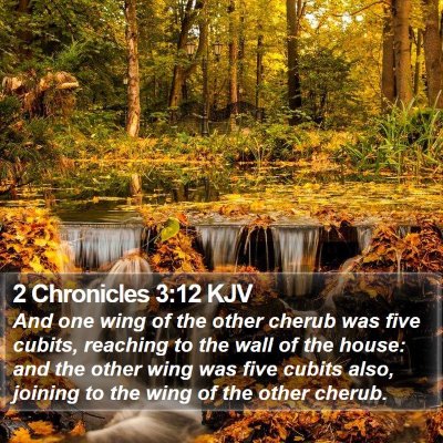 2 Chronicles 3:12 KJV Bible Verse Image