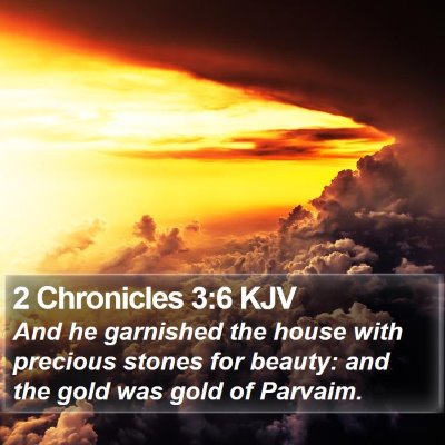 2 Chronicles 3:6 KJV Bible Verse Image