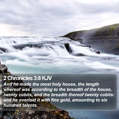 2 Chronicles 3:8 KJV Bible Verse Image