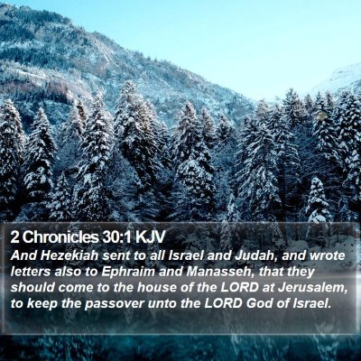 2 Chronicles 30:1 KJV Bible Verse Image