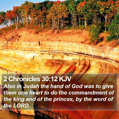 2 Chronicles 30:12 KJV Bible Verse Image