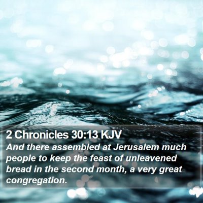 2 Chronicles 30:13 KJV Bible Verse Image