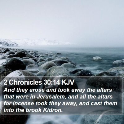 2 Chronicles 30:14 KJV Bible Verse Image