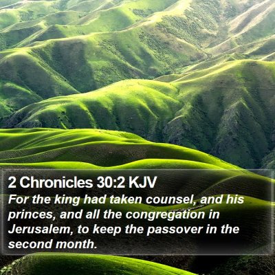2 Chronicles 30:2 KJV Bible Verse Image