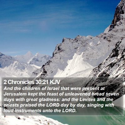2 Chronicles 30:21 KJV Bible Verse Image