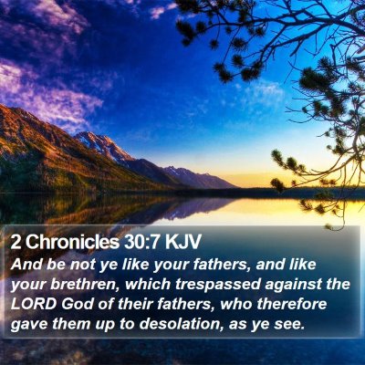 2 Chronicles 30:7 KJV Bible Verse Image