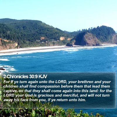 2 Chronicles 30:9 KJV Bible Verse Image