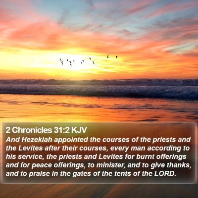 2 Chronicles 31:2 KJV Bible Verse Image