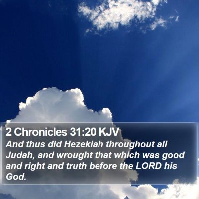 2 Chronicles 31:20 KJV Bible Verse Image