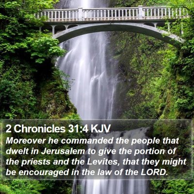 2 Chronicles 31:4 KJV Bible Verse Image