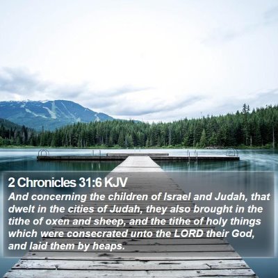 2 Chronicles 31:6 KJV Bible Verse Image