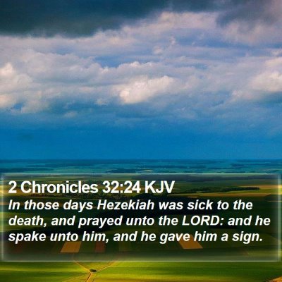 2 Chronicles 32:24 KJV Bible Verse Image