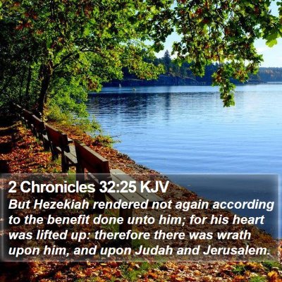 2 Chronicles 32:25 KJV Bible Verse Image